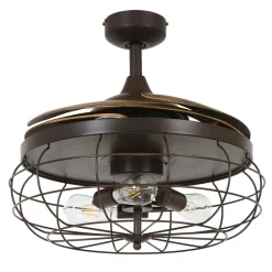 Beacon Lighting Loftventilatorer > Beacon loftventilator lys Fanaway Industri brun stille