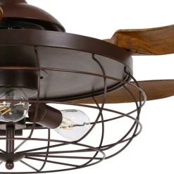 Beacon Lighting Loftventilatorer > Beacon loftventilator lys Fanaway Industri brun stille
