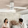 Beacon Lighting Loftventilatorer > Beacon loftventilator med lys Flusso hvid Ø 132 cm støjsvag