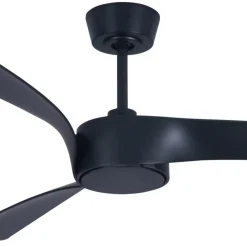Loftventilatorer ^ Beacon Lighting Beacon loftventilator med lys Line sort 132 cm støjsvag