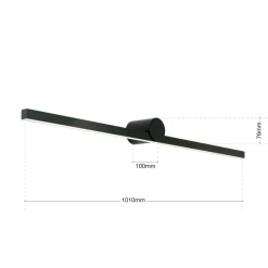 ORION Væg- Og Spejllamper > Beauty LED-spejlbelysning, bredde 101 cm, sort