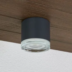 Udendørs Loftlamper ^ BEGA 66056K3 udendørs loftlampe, grafit 3.000K 62°