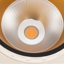 Indbygningsspots ^ BEGA LED indbygget loftspot Studio Line, sort/messing, aluminium