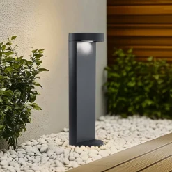 BEGA Sokkellamper > LED-sokkellampe 84749, grafit, støbt aluminium, glas