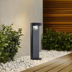 BEGA Sokkellamper > LED-sokkellampe 84749, grafit, støbt aluminium, glas