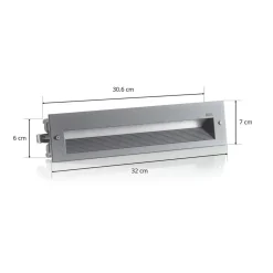 BEGA Væglamper > 33055 LED-væglampe 3000 K, grafit, 32 cm