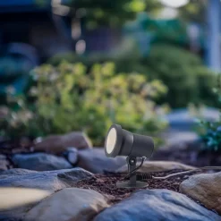 BEGA Udendørs Spot > udendørs spotlampe 85009, grafit, støbt aluminium, stik