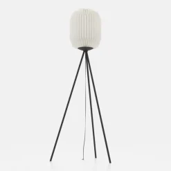 EGLO Gulvlamper|Gulvlamper > Belgrave gulvlampe, højde 141,5 cm, sort/hvid, metal