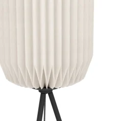 EGLO Gulvlamper|Gulvlamper > Belgrave gulvlampe, højde 141,5 cm, sort/hvid, metal