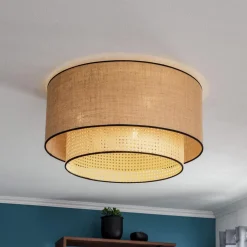 Duolla Loftlamper > Big Boho loftlampe, rattan, beige/sort