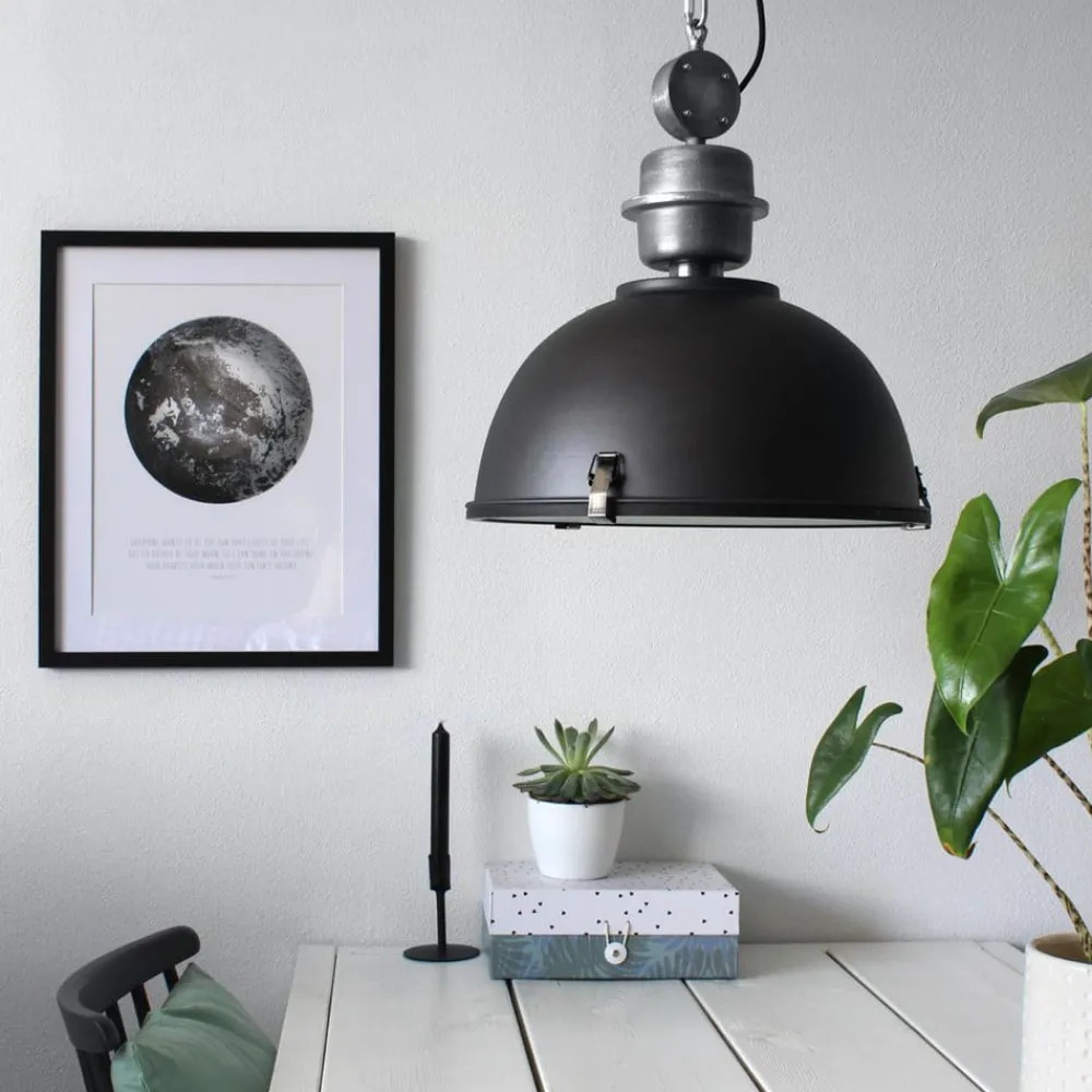 Steinhauer Pendellamper > Bikkel hængelampe, Ø 42 cm, sort, metal, glas, E27