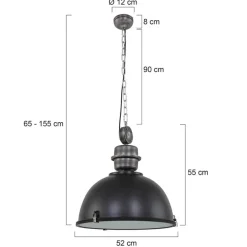 Pendellamper|Pendellamper ^ Steinhauer Bikkel L02 hængelampe, industriel, sort