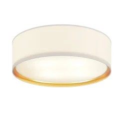 TK Lighting Loftlamper > Bilbao loftslampe, hvid/guld, Ø 60 cm