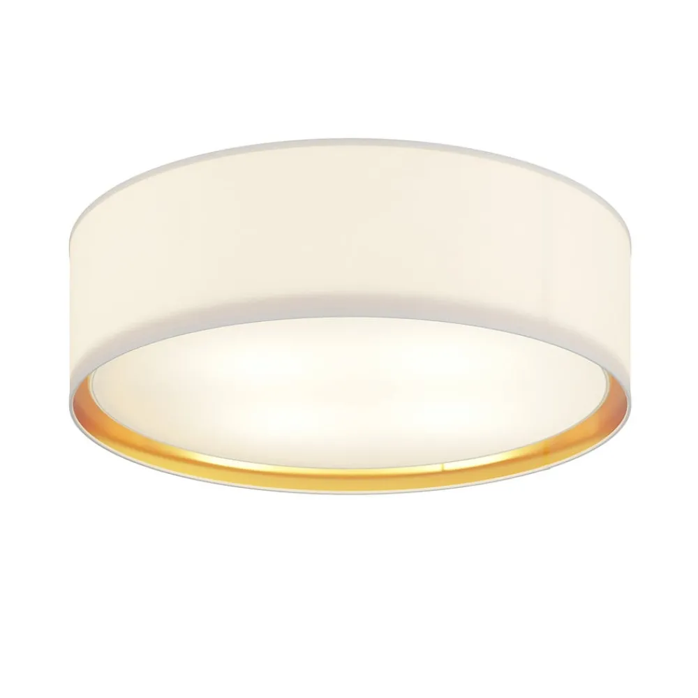 TK Lighting Loftlamper > Bilbao loftslampe, hvid/guld, Ø 60 cm