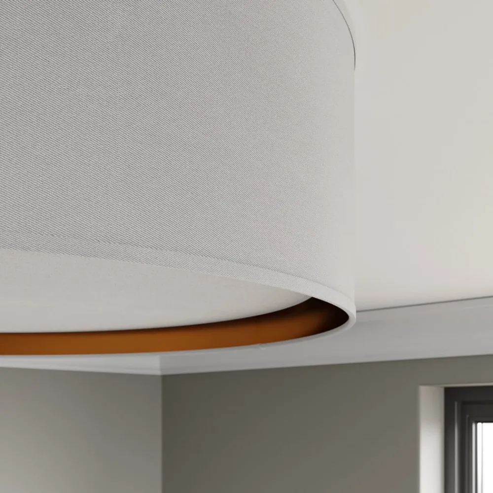 TK Lighting Loftlamper > Bilbao loftslampe, hvid/guld, Ø 60 cm
