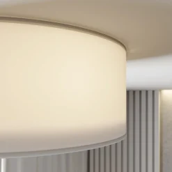 TK Lighting Loftlamper > Bilbao loftslampe, hvid/guld, Ø 45 cm