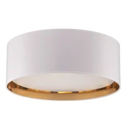 TK Lighting Loftlamper > Bilbao loftslampe, hvid/guld, Ø 45 cm