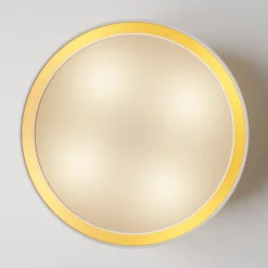 TK Lighting Loftlamper > Bilbao loftslampe, hvid/guld, Ø 45 cm