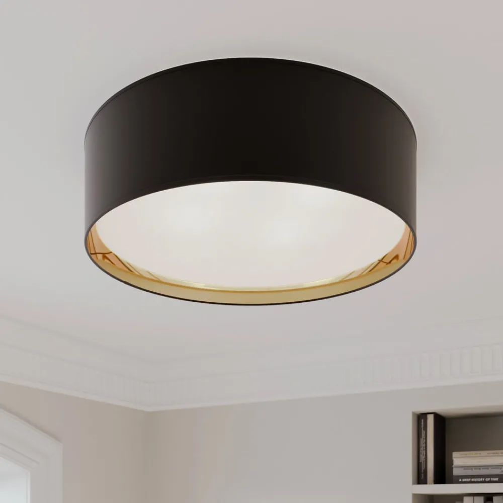 TK Lighting Loftlamper > Bilbao loftslampe, sort/guld, Ø 60 cm