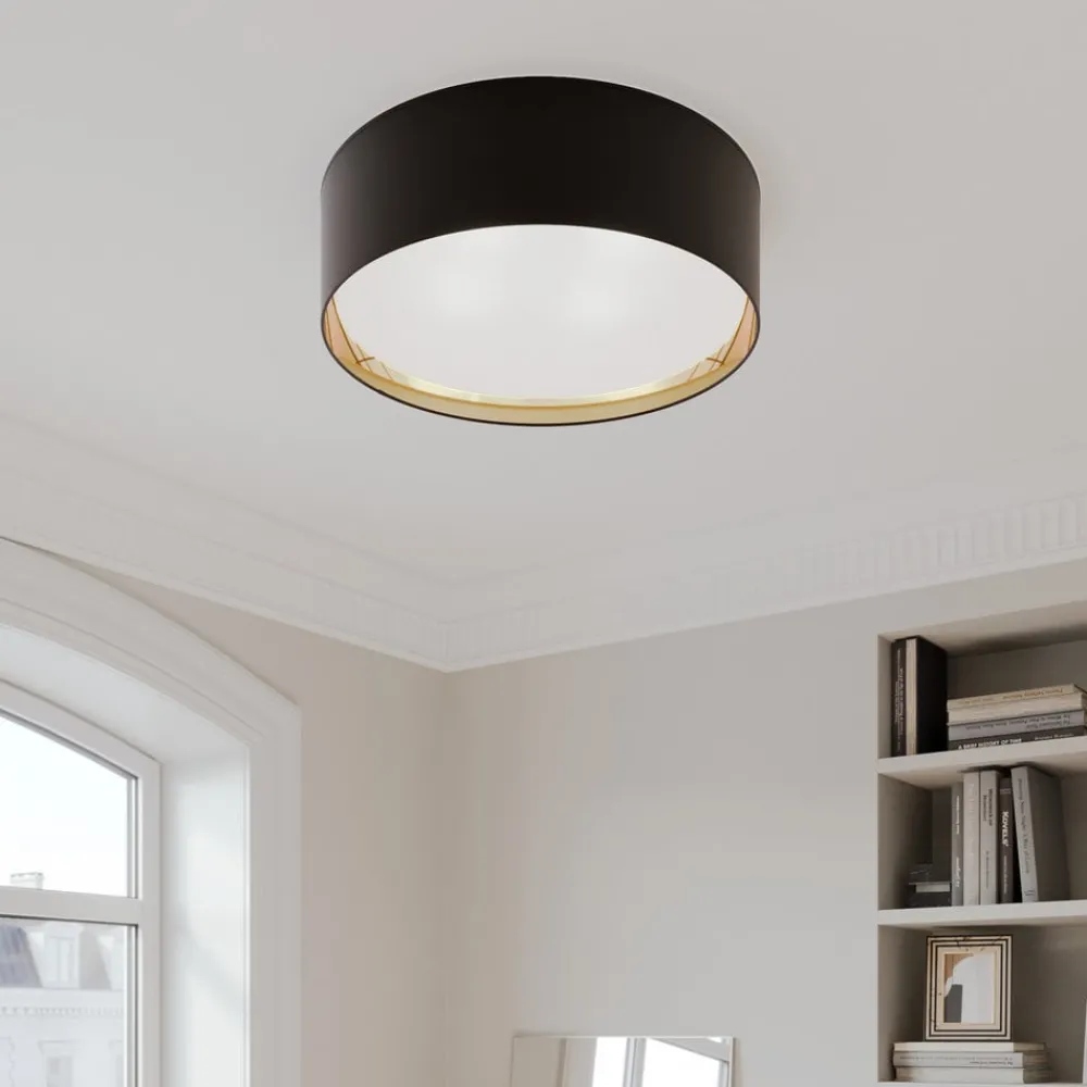 TK Lighting Loftlamper > Bilbao loftslampe, sort/guld, Ø 60 cm