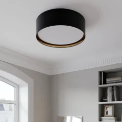 TK Lighting Loftlamper > Bilbao loftslampe, sort/guld, Ø 60 cm