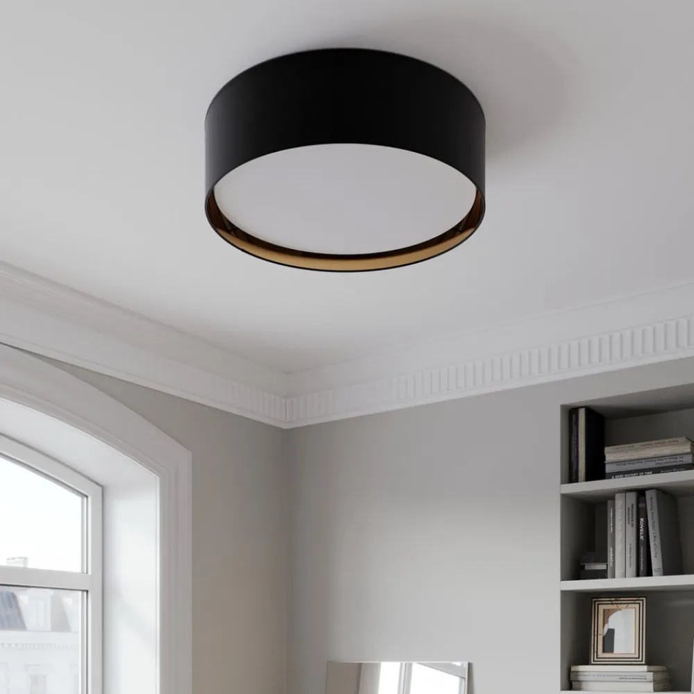 TK Lighting Loftlamper > Bilbao loftslampe, sort/guld, Ø 60 cm