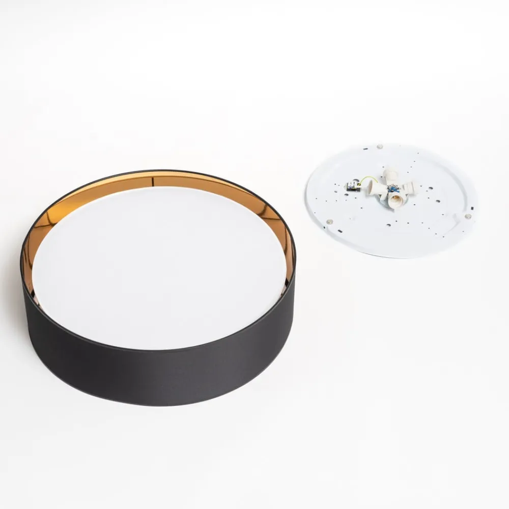 TK Lighting Loftlamper > Bilbao loftslampe, sort/guld, Ø 60 cm