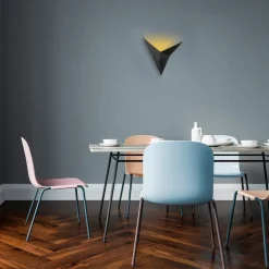 Væglamper ^ Opviq Bird 3201 uplight væglampe, trekantet design, sort
