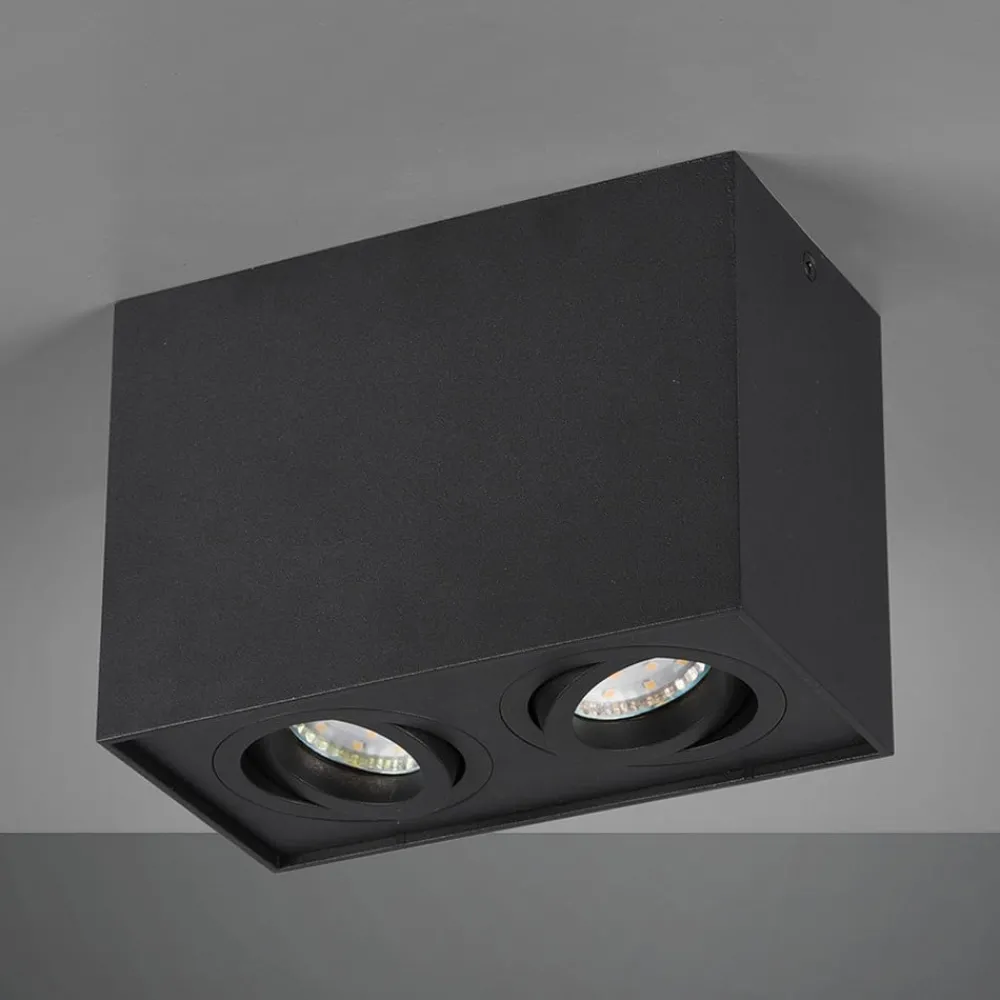 Spotlights ^ Trio Lighting Biscuit loftlampe, 2 lyskilder, sort