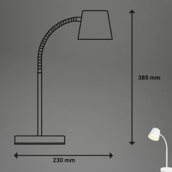 Arbejdsrum/Kontor|Bordlamper ^ Briloner Biwo LED-bordlampe, hvid, berøringsdæmper, metal