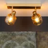 Lucide Loftlamper|Spotlights > Bjorn loftspot, 2 lyskilder, guld/messing