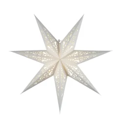 STAR TRADING Dekorationsbelysning|Julepynt > Blonderet papirstjerne, Ø 45 cm, hvid, uden belysning
