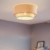 Loftlamper ^ Duolla Boho loftlampe, rattan, beige/sort