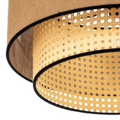 Loftlamper ^ Duolla Boho loftlampe, rattan, beige/sort
