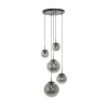 Steinhauer Pendellamper > Bollique hængelampe, røgfarvet grå/sort, glas, 5 lyskilder