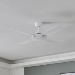 EGLO Loftventilatorer > Bondi 1 loftventilator, mat hvid, fjernbetjening