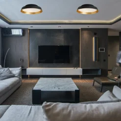 Udendørs Loftlamper ^ Carpyen Boop! LED udendørs loftlampe Ø37cm sort/guld