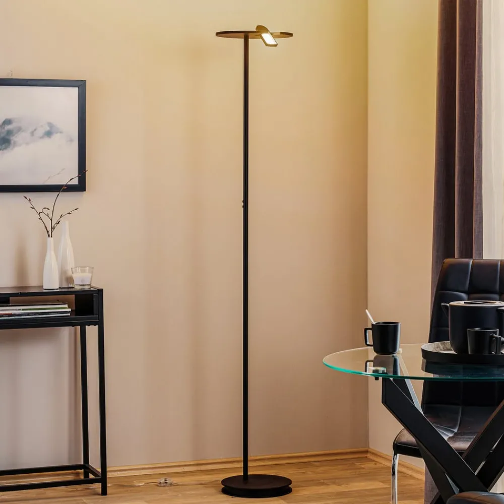 BOPP Gulvlamper|Gulvlamper > Share LED-uplight med læselampe, sort