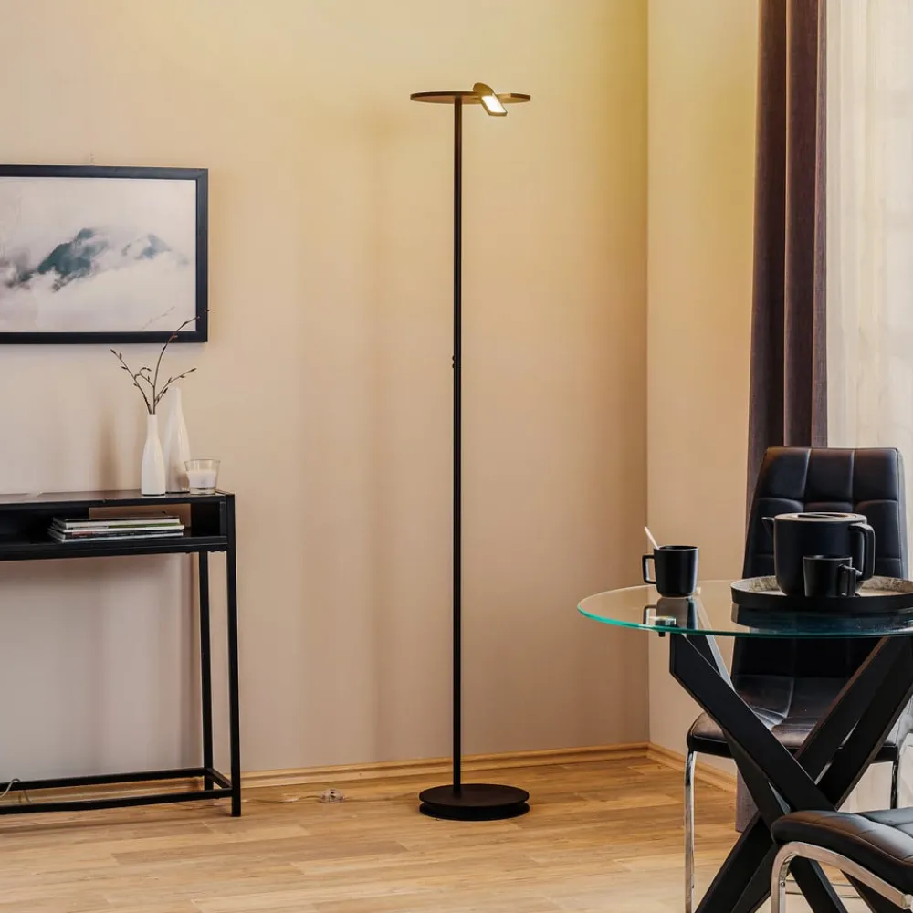 BOPP Gulvlamper|Gulvlamper > Share LED-uplight med læselampe, sort