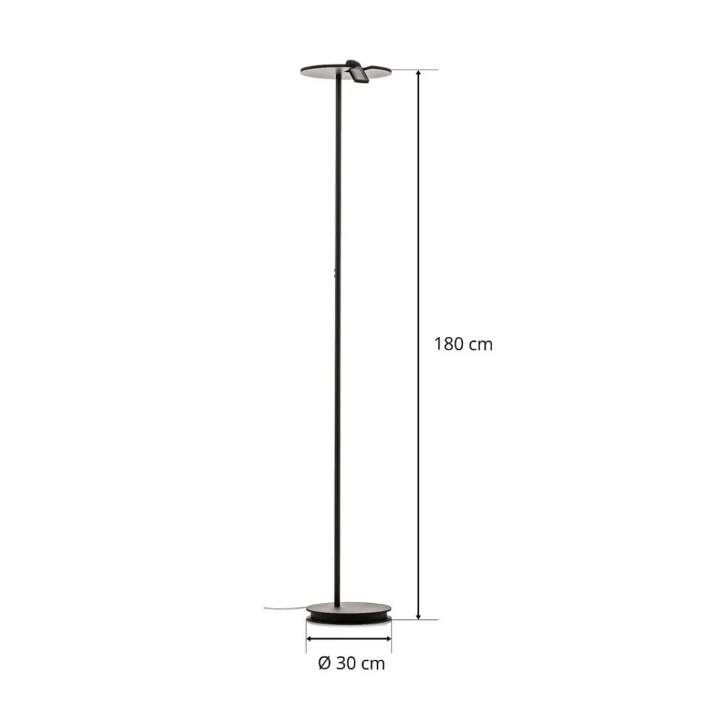 BOPP Gulvlamper|Gulvlamper > Share LED-uplight med læselampe, sort