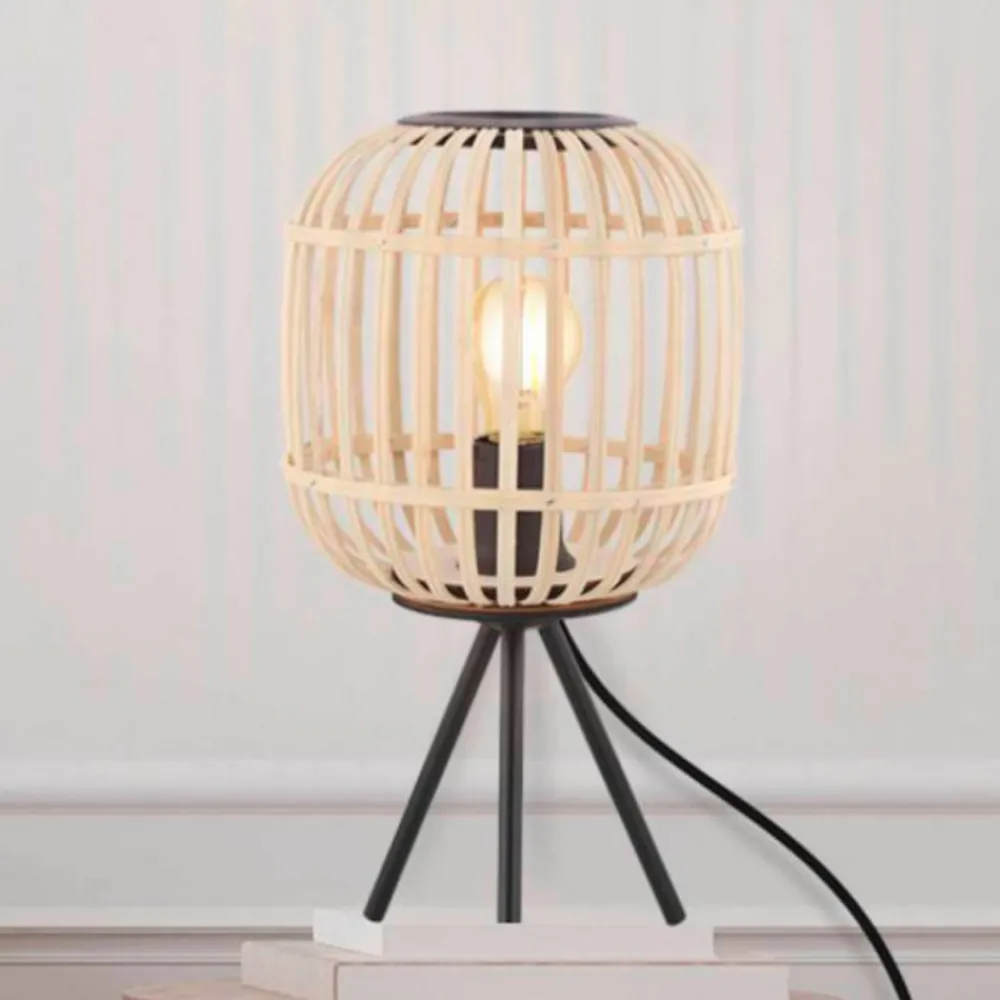EGLO Bordlamper > Bordesley bordlampe med træskærm