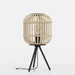 EGLO Bordlamper > Bordesley bordlampe med træskærm