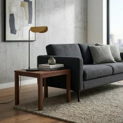 Opviq Arbejdsrum/Kontor|Bordlamper > Bordlampe Corner, sort/guld, højde 57 cm, E14