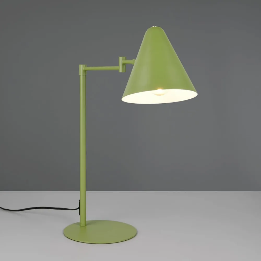Trio Lighting Bordlamper > Bordlampe Cosima, grøn, højde 50 cm, metal