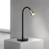 ORION Arbejdsrum/Kontor > Bordlampe Dotty, messing, højde 45 cm, fod, dæmper, GU10