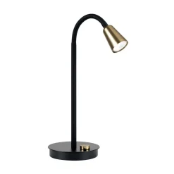 ORION Arbejdsrum/Kontor > Bordlampe Dotty, messing, højde 45 cm, fod, dæmper, GU10