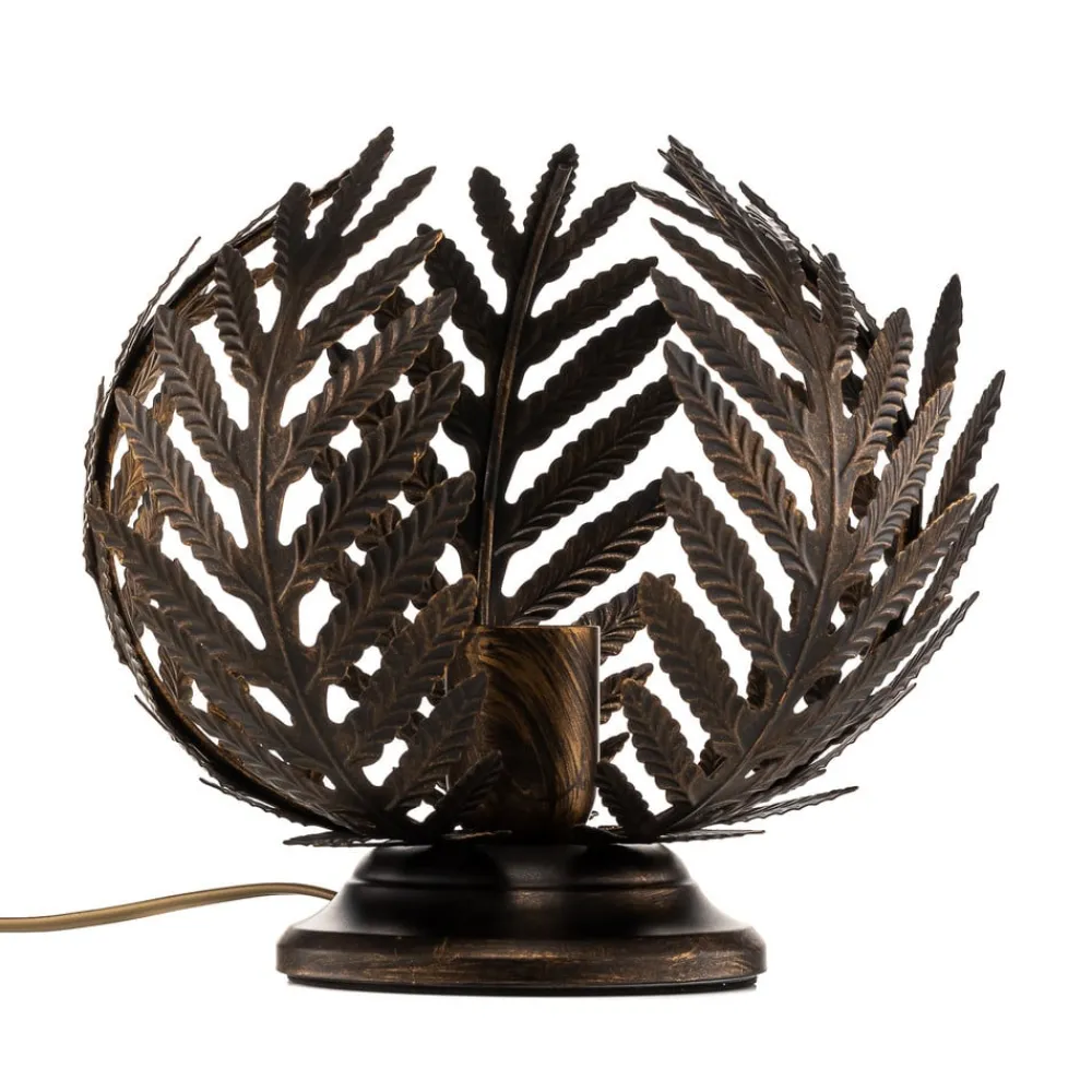 Bordlamper ^ ONLI Bordlampe Felce som bregne i bronze, højde 24 cm