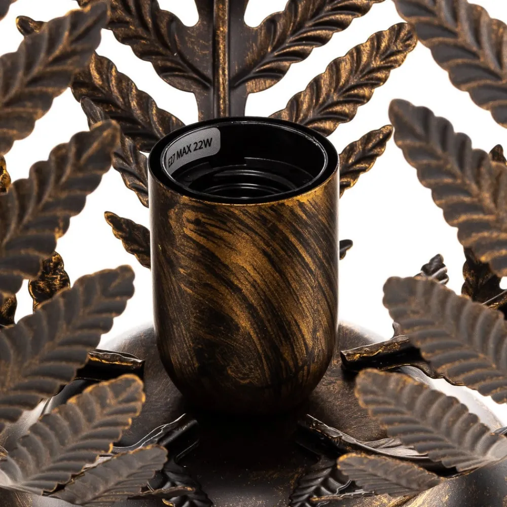 Bordlamper ^ ONLI Bordlampe Felce som bregne i bronze, højde 24 cm