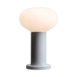 Bordlamper ^ ALDEX Bordlampe Flo, grå, Ø 19 cm, glas