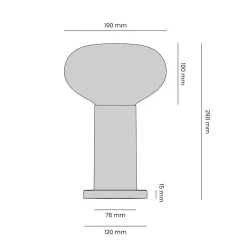 ALDEX Bordlamper > Bordlampe Flo, rød, Ø 19 cm, glas